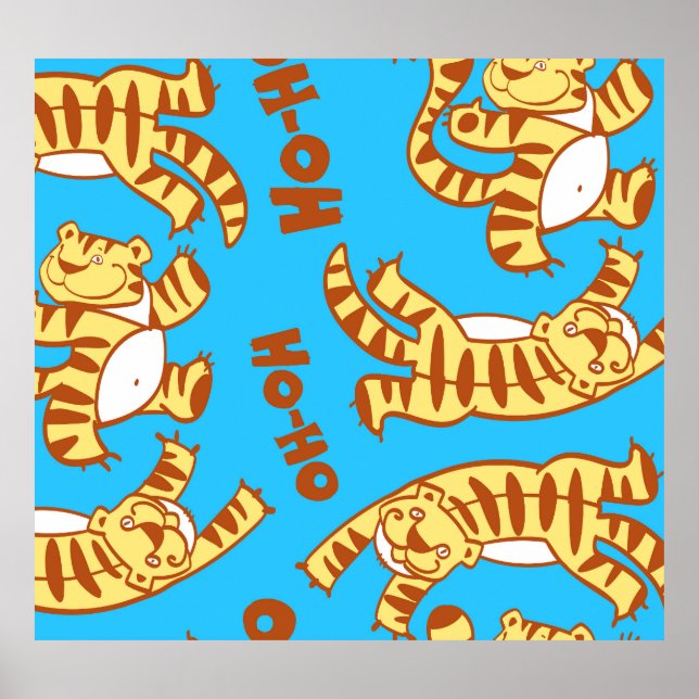 Póster Personalizado De Los Cubos De Tigre: Divertido Sin (Frente)