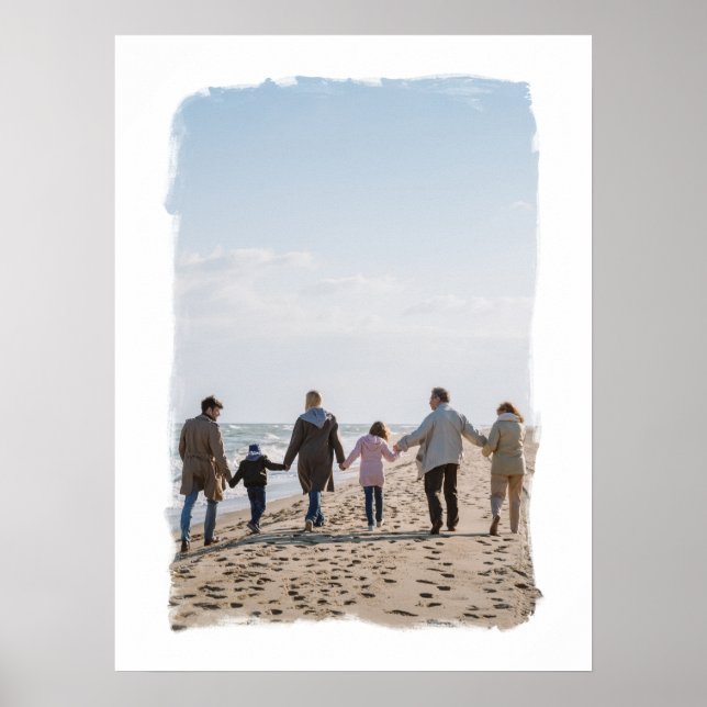 Póster Personalizado de marco de pincel de borde pintado (Frente)