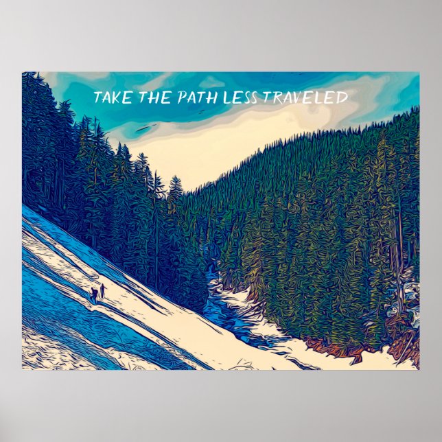 Póster Personalizado de Montaña de Senderismo (Frente)