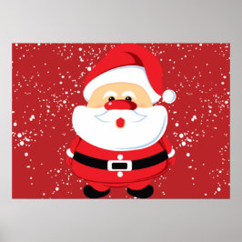 Póster Personalizado de Navidades de Cute Santa Claus