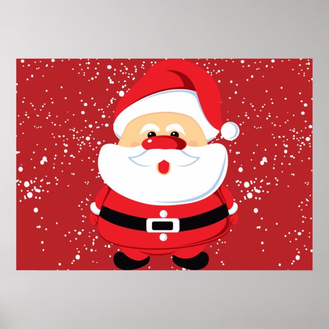 Póster Personalizado de Navidades de Cute Santa Claus (Frente)