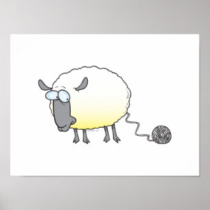 Póster personalizado de ovejas clonadas con hilo