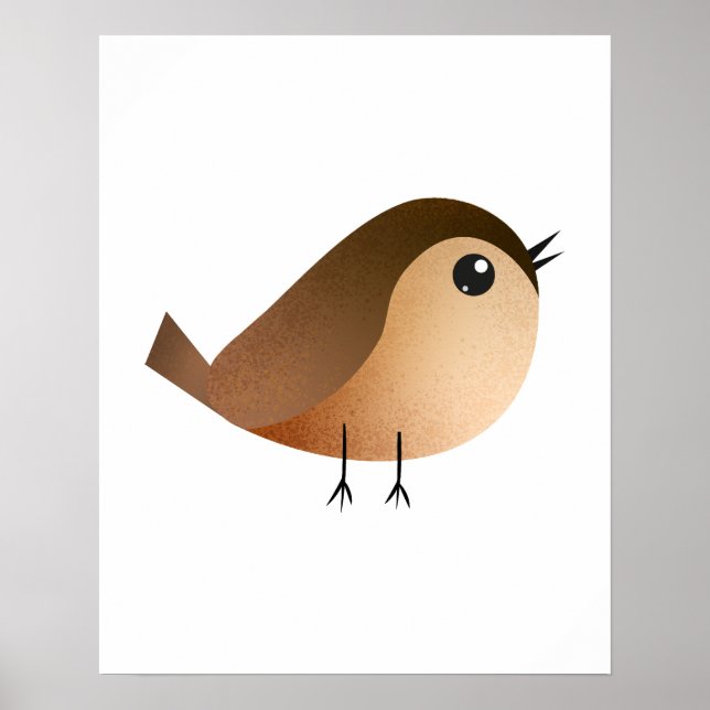Póster Personalizado de pájaro de Sparrow (Frente)