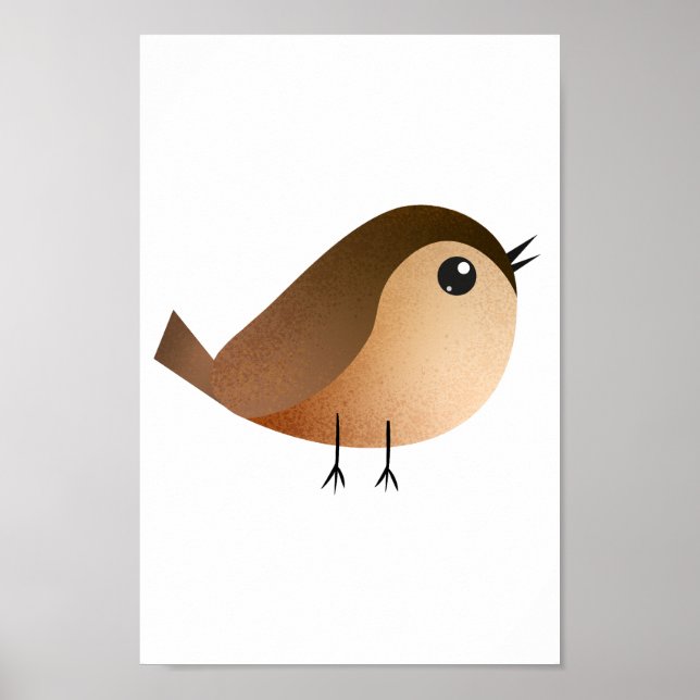 Póster Personalizado de pájaro de Sparrow (Frente)