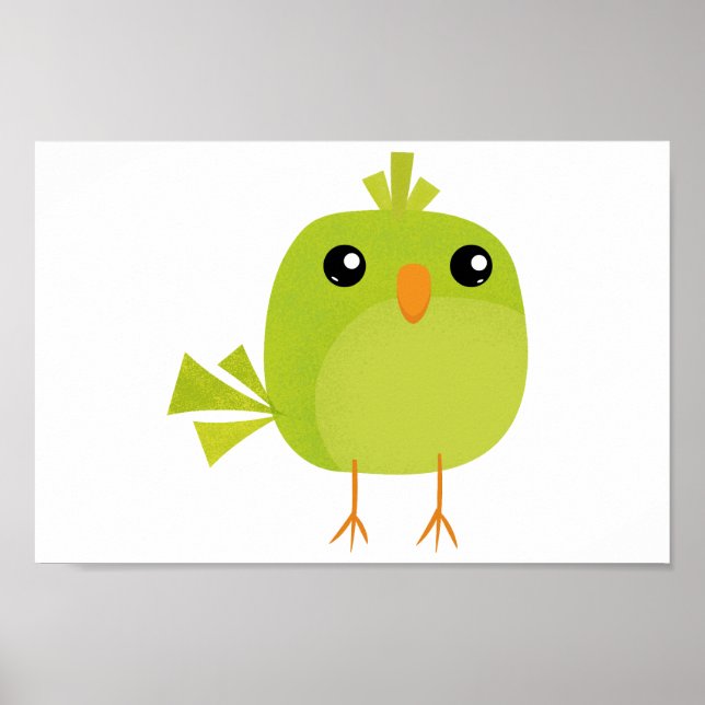 Póster Personalizado de pájaro verde (Frente)