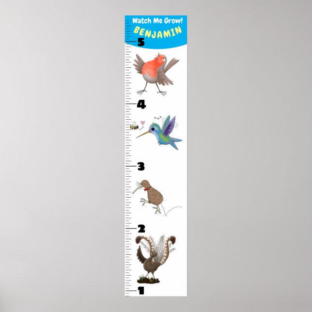 Póster Personalizado de pájaros graciosos (Frente)