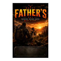 Póster personalizado de papá cazador