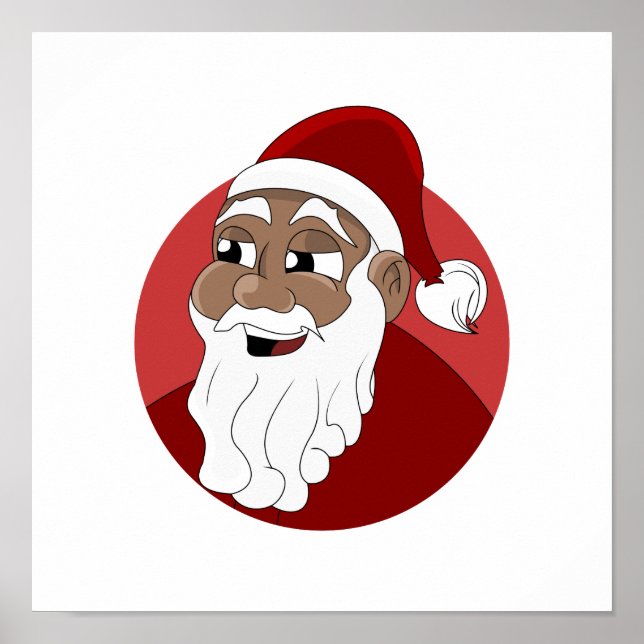 Póster Personalizado de Papá Noel Negro (Frente)