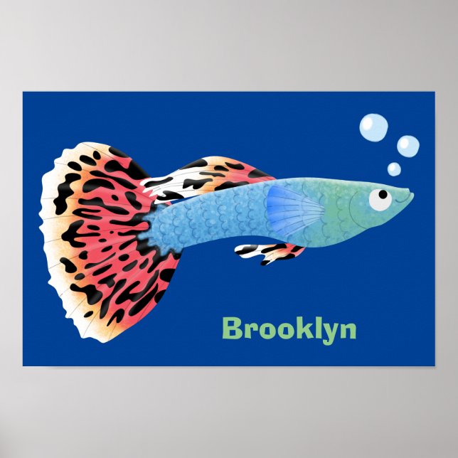 Póster Personalizado de peces tropicales adormilados (Frente)