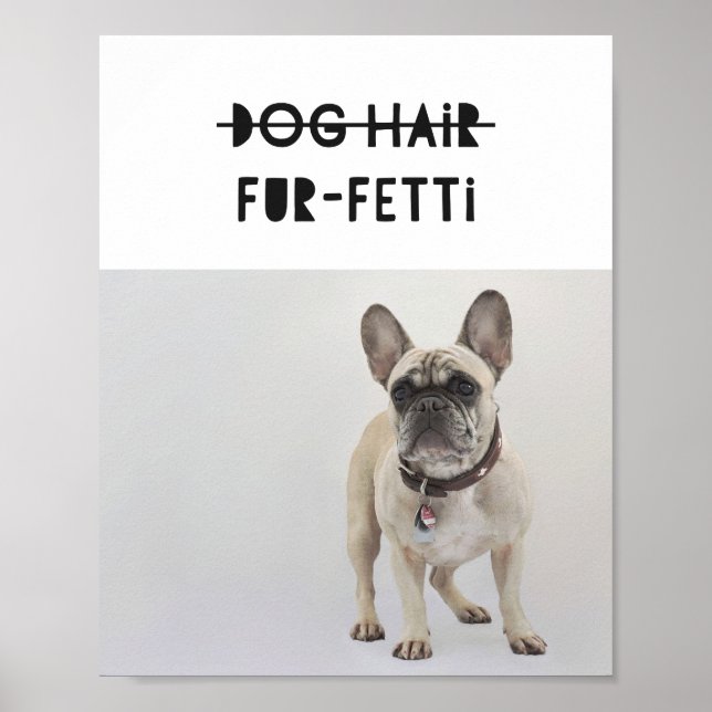 Póster Personalizado de pelo de perro Fur-Fetti Foto Fren (Frente)