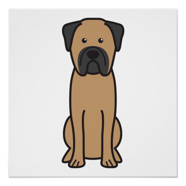 Póster Personalizado de perro Bullmastiff (Anverso)