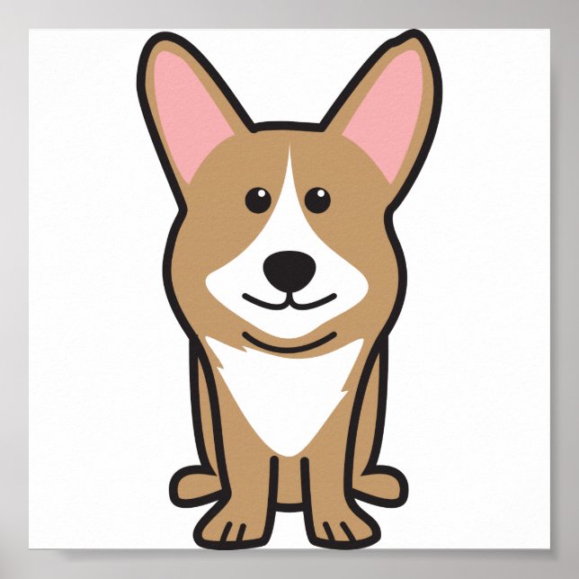 Póster Personalizado de perro Cardigan Welsh Corgi (Frente)
