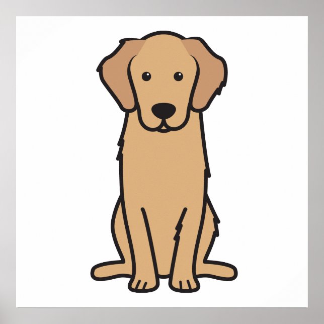 Póster Personalizado de perro de Golden Retriever (Frente)