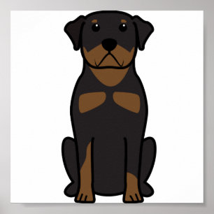 Póster Personalizado de perro de Rottweiler