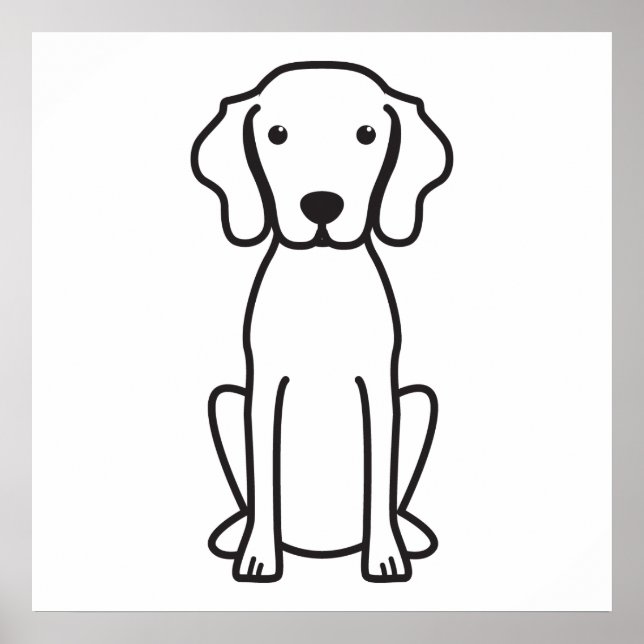 Póster Personalizado de perro de Vizsla (Frente)