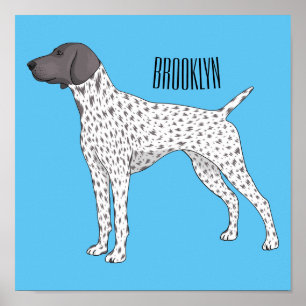 Póster Personalizado de perro puntero de Shorthal alemán