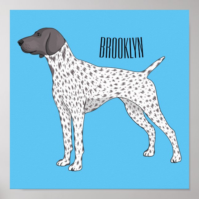 Póster Personalizado de perro puntero de Shorthal alemán (Frente)