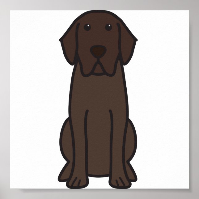 Póster Personalizado de perro recuperador de Labrador (Frente)