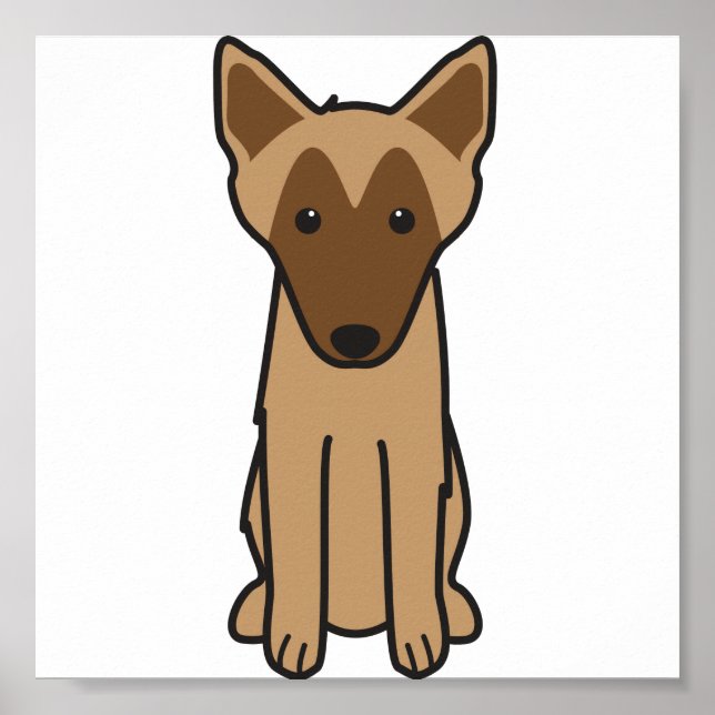 Póster Personalizado de Perros de Malinois de Bélgica (Frente)
