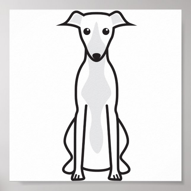 Póster Personalizado de perros Whippet (Frente)