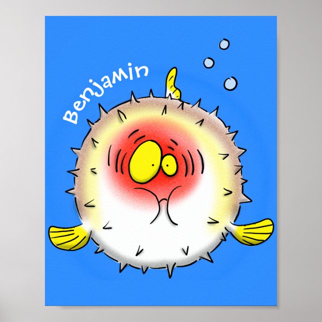 Póster Personalizado de pescado porcupy de marisco de pur (Frente)