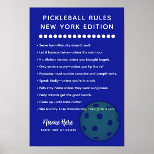 Póster personalizado de Pickleball Edición Nueva Y