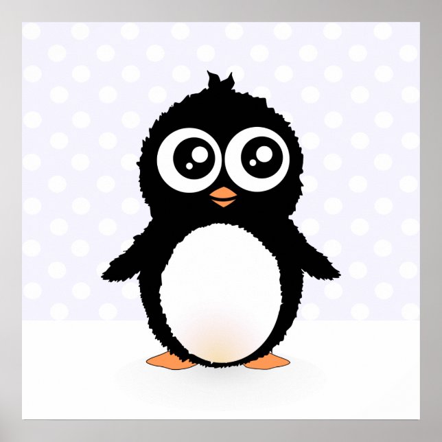 Póster Personalizado de pingüino cute (Frente)