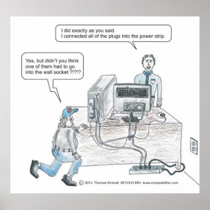 Póster Personalizado de problemas del cable de alimentaci
