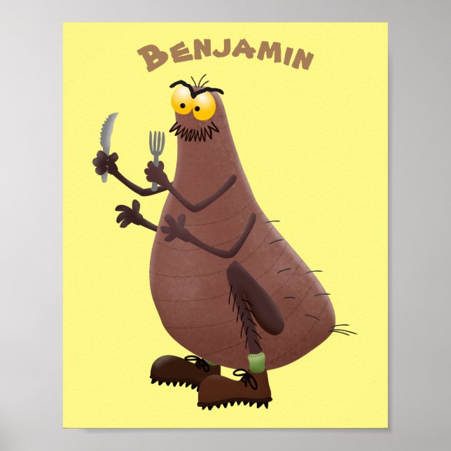 Póster Personalizado de pulgas fea hambrienta (Frente)