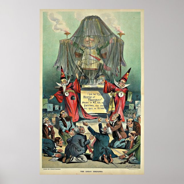 Póster personalizado De Punch De 1896 "El Gran Desconocid (Frente)
