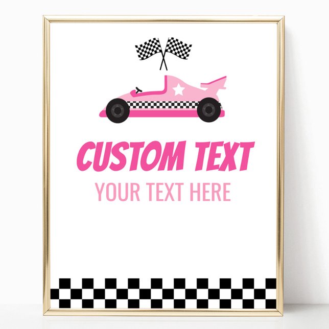 Póster Personalizado de Racecar de Raza Rosa Fiesta de te (Subido por el creador)