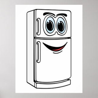 Póster Personalizado de refrigerador blanco