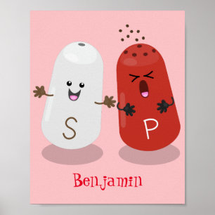 Póster Personalizado de salinas y batidores de pimienta d