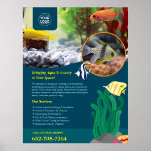 Póster Personalizado de servicios de instalación de acuar