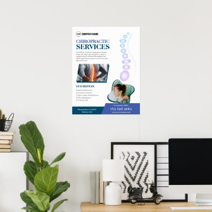 Póster Personalizado de servicios de quiropráctico