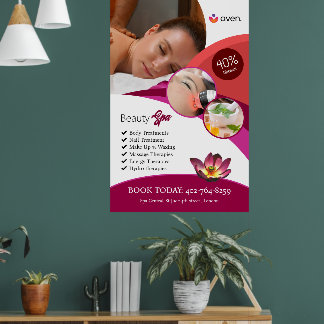 Póster Personalizado de Spa de belleza