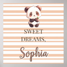 Póster Personalizado de Sueños Dulces de Panda Ado