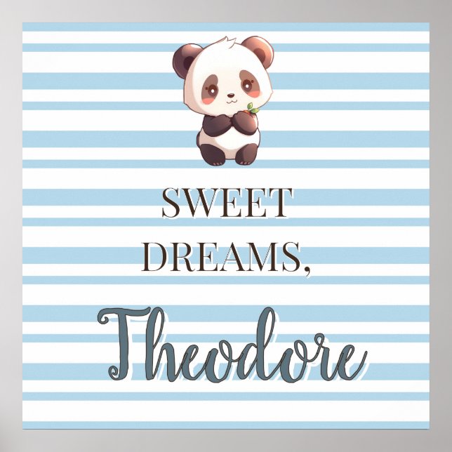Póster Personalizado de Sueños Dulces de Panda Ado (Frente)