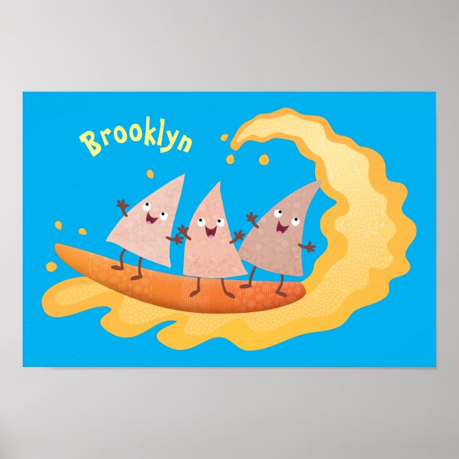Póster Personalizado de surf con chips de maíz de nachos (Frente)