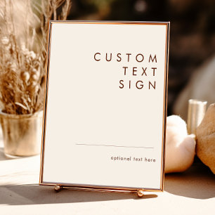 Póster Personalizado de tarjetas blancas naturales del de