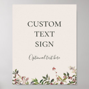 Póster Personalizado de tarjetas botánicas de champán y r