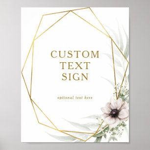 Póster Personalizado de Tarjetas Geométricas de Oro Eucal