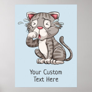 Póster Personalizado de texto y color Llorando poster de 