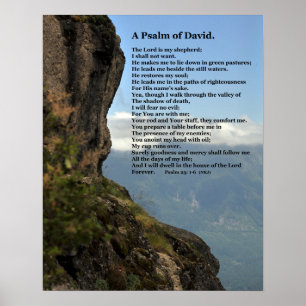Póster personalizado de un salmo de David