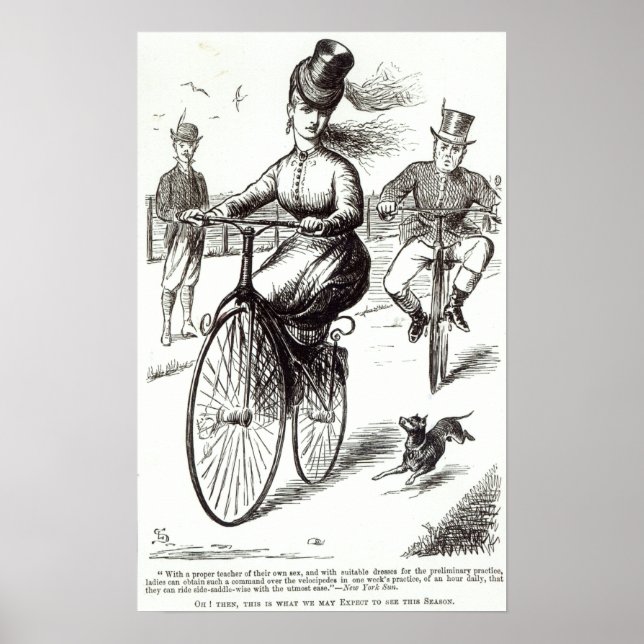 Póster Personalizado de una dama de velocidades, 1869 (Frente)
