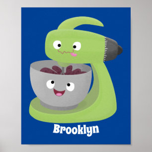 Póster Personalizado de utensilios de cocina para mezclad