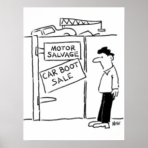 Póster Personalizado de ventas de arranque de coche Scrap