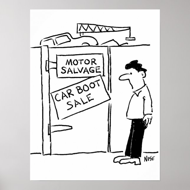 Póster Personalizado de ventas de arranque de coche Scrap (Frente)