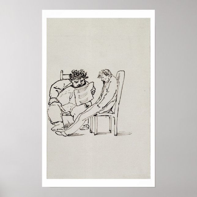 Póster Personalizado de William Morris (1834-96) leyendo  (Frente)