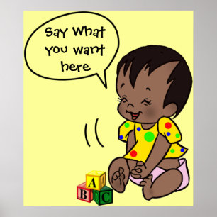 Póster Personalizado del bebé a la personalidad - Poster